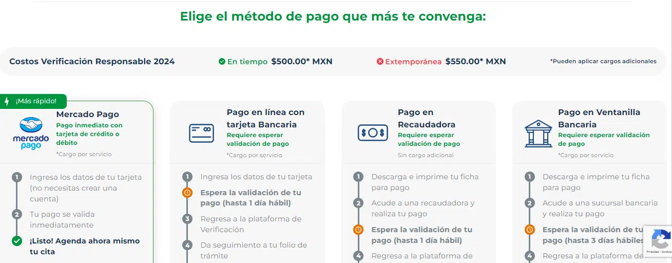 metodo de pago verificacion responsable guadalajara