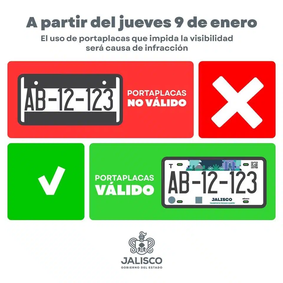 Portaplacas permitidos en 2025