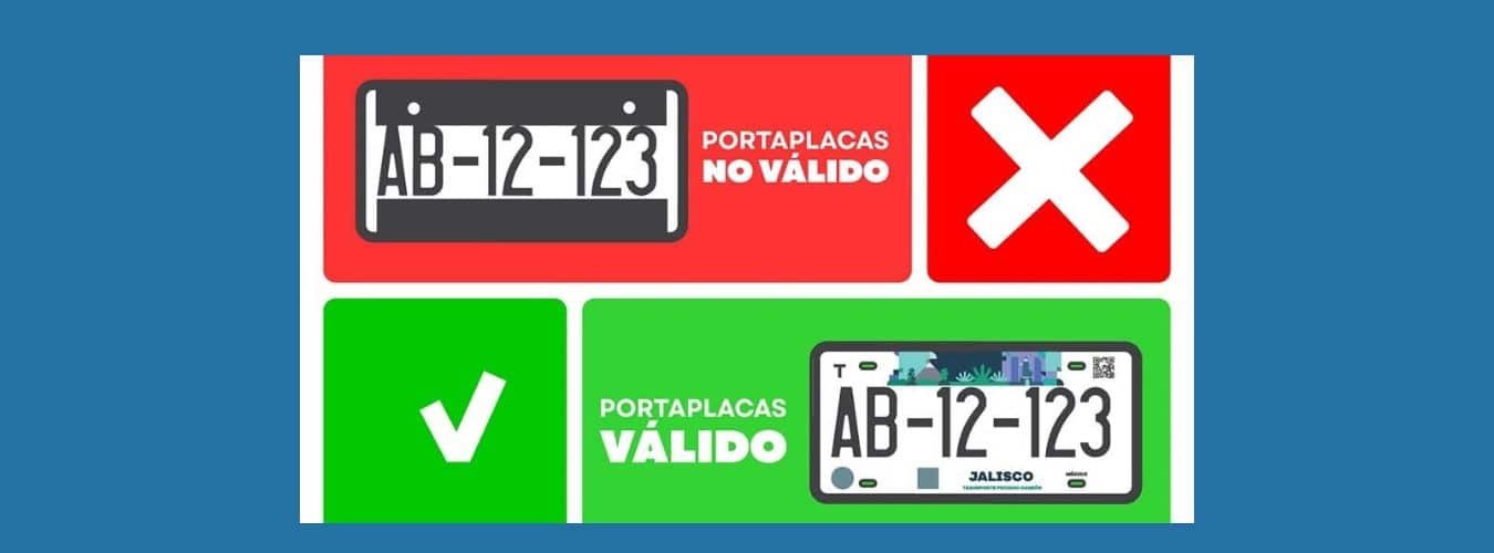 ¿Cuánto será la multa por no colocar correctamente el porta placas en Jalisco?